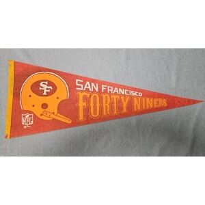 Vintage San Francisco Forty Niners 49ers Pennant Flag 1967 NFL Football Felt
